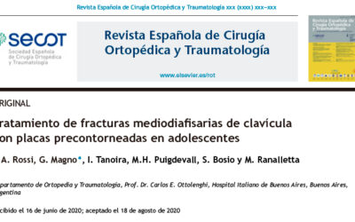Tratamiento de fracturas mediodiafisarias de clavículacon placas precontorneadas en adolescentes – Dr. M. Ranalletta